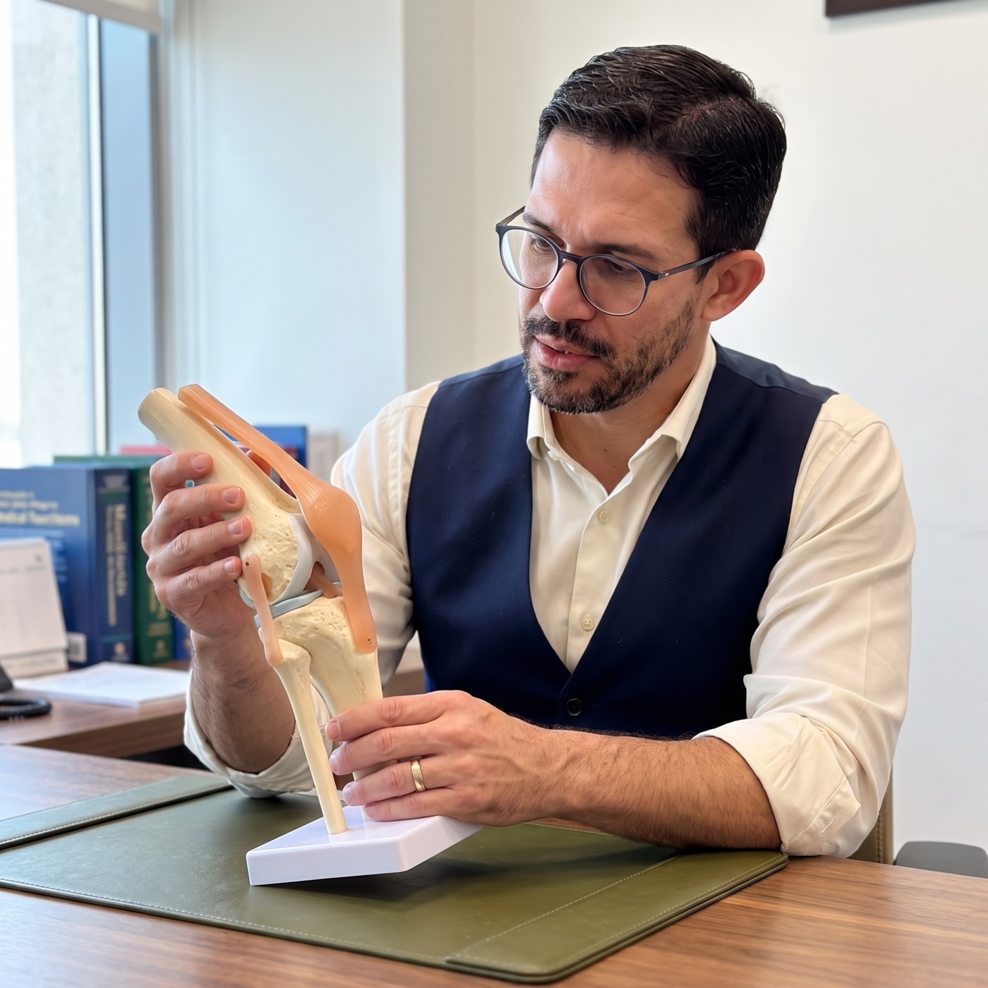 Knee model in hand